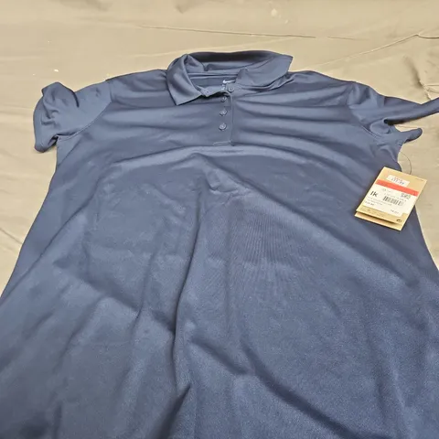NIKE DRI FIT NAVY POLO SHIRT - LARGE