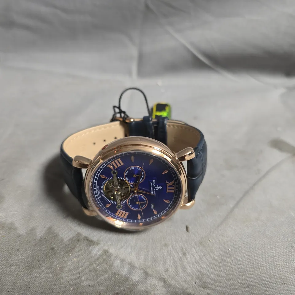 BOXED SAMUEL JOSEPH AUTOMATIC LIMITED EDITION ROSE GOLD WATCH