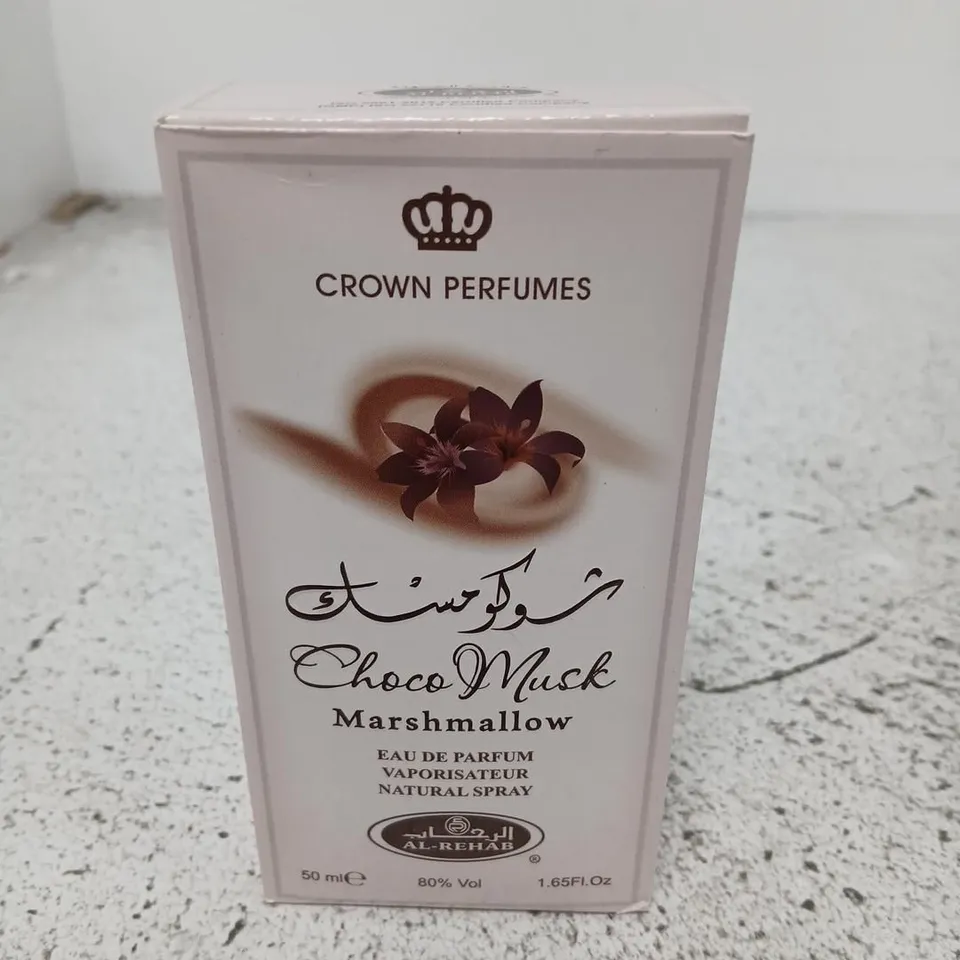 BOXED CROWN PERFUMES CHOCO MUSK MARSHMALLOW EAU DE PARFUM 50ML