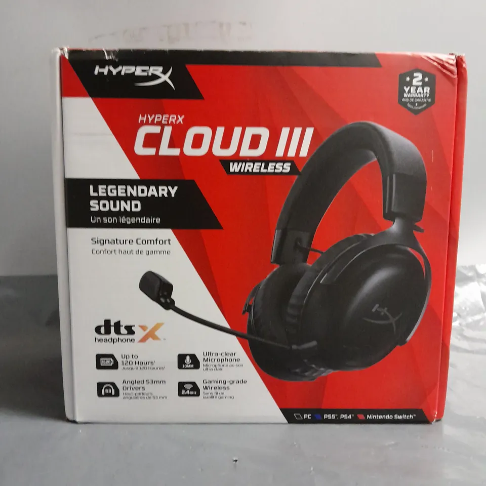 SEALED HYPERX CLOUD III WIRELESS HEADPHONES 