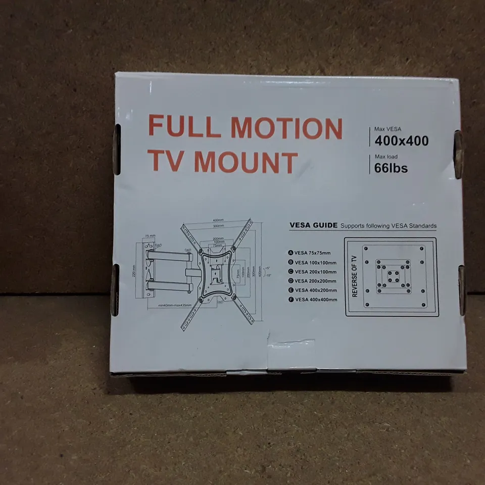 BOXED FULL MOTION TV MOUNT 