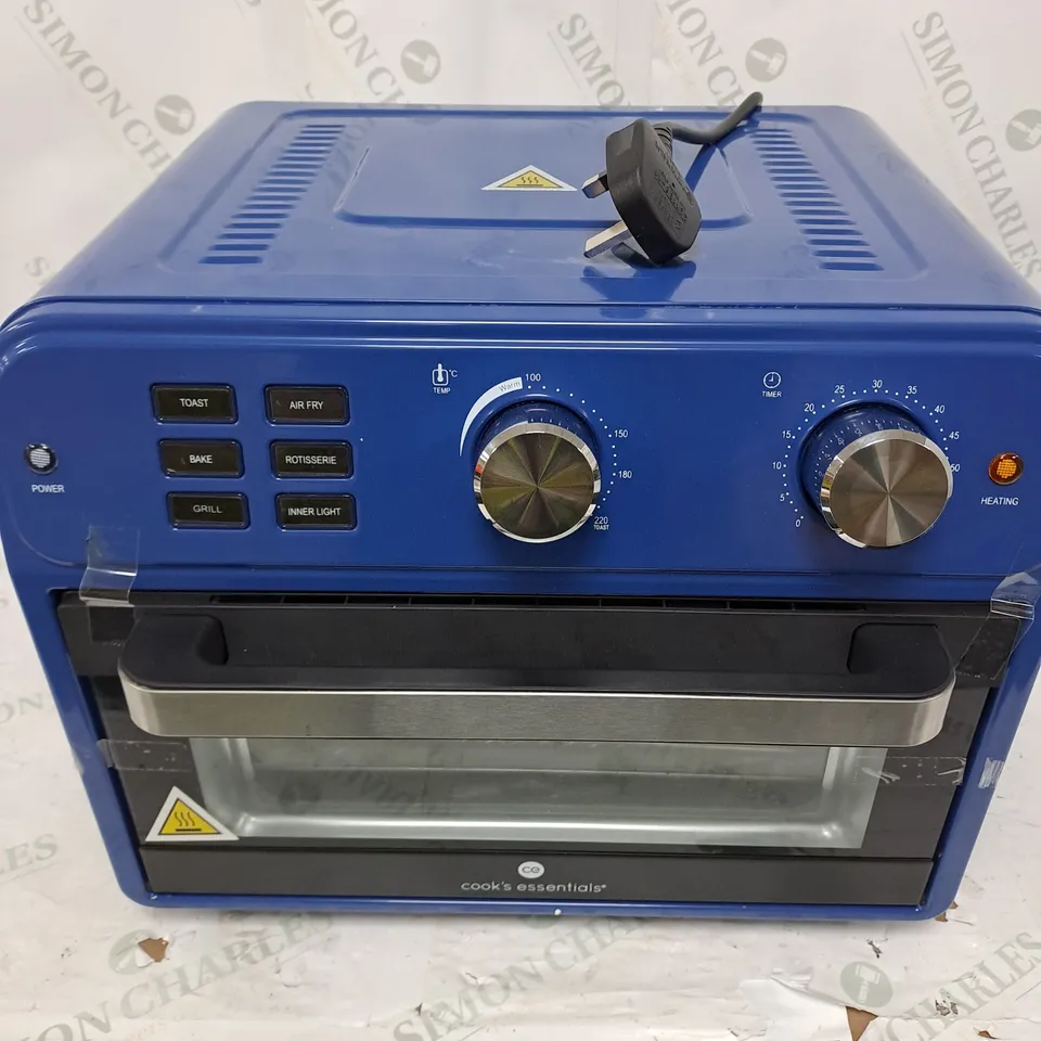 COOK'S ESSENTIAL 21-LITRE AIRFRYER OVEN IN BLUE 