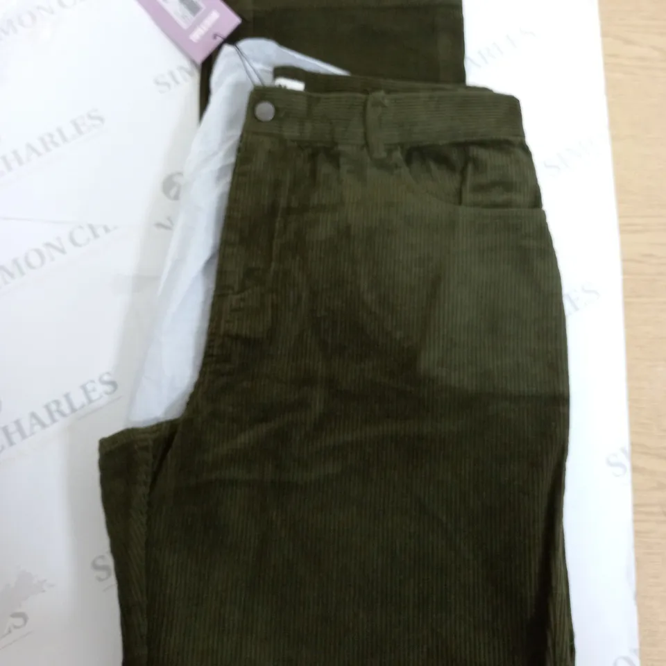 MISTRAL SLOUCHY CORD TROUSER MILITARY OLIVE SIZE 12