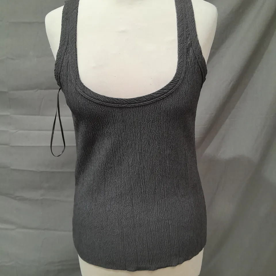 ZARA VEST TOP IN DARK GREY SIZE MEDIUM