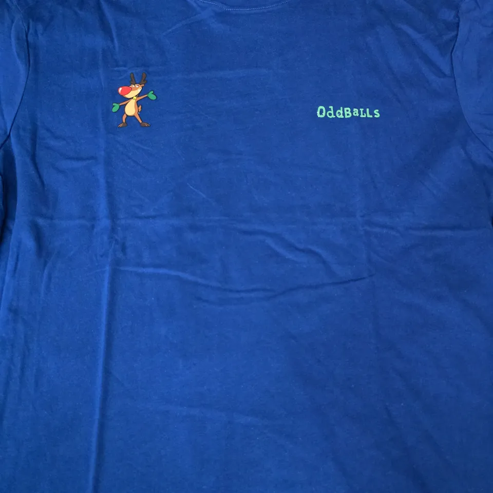 ODDBALLS PYJAMA TOP IN BLUE SIZE MEDIUM