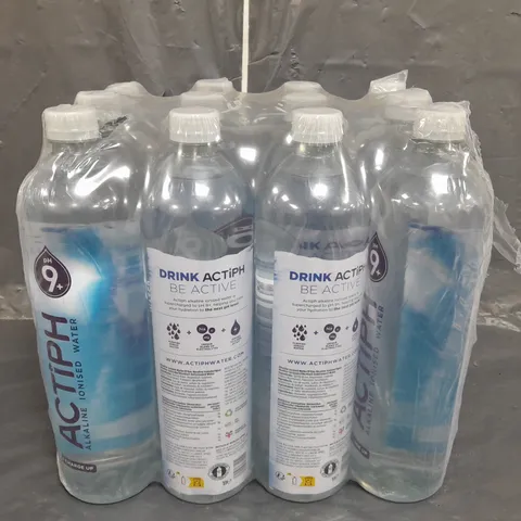 PACK OF 12 X 1 LITRE BOTTLES OF ACTIPH ALKALINE IONISED WATER