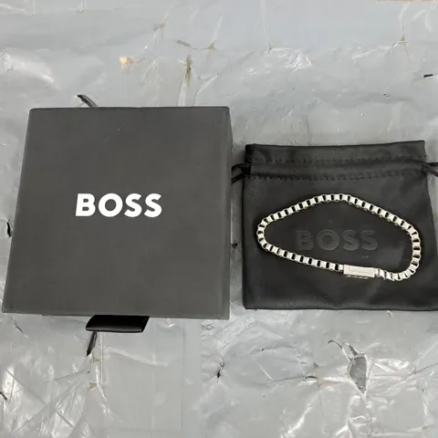 BOXED BOSS LINK SILVER BRACELET