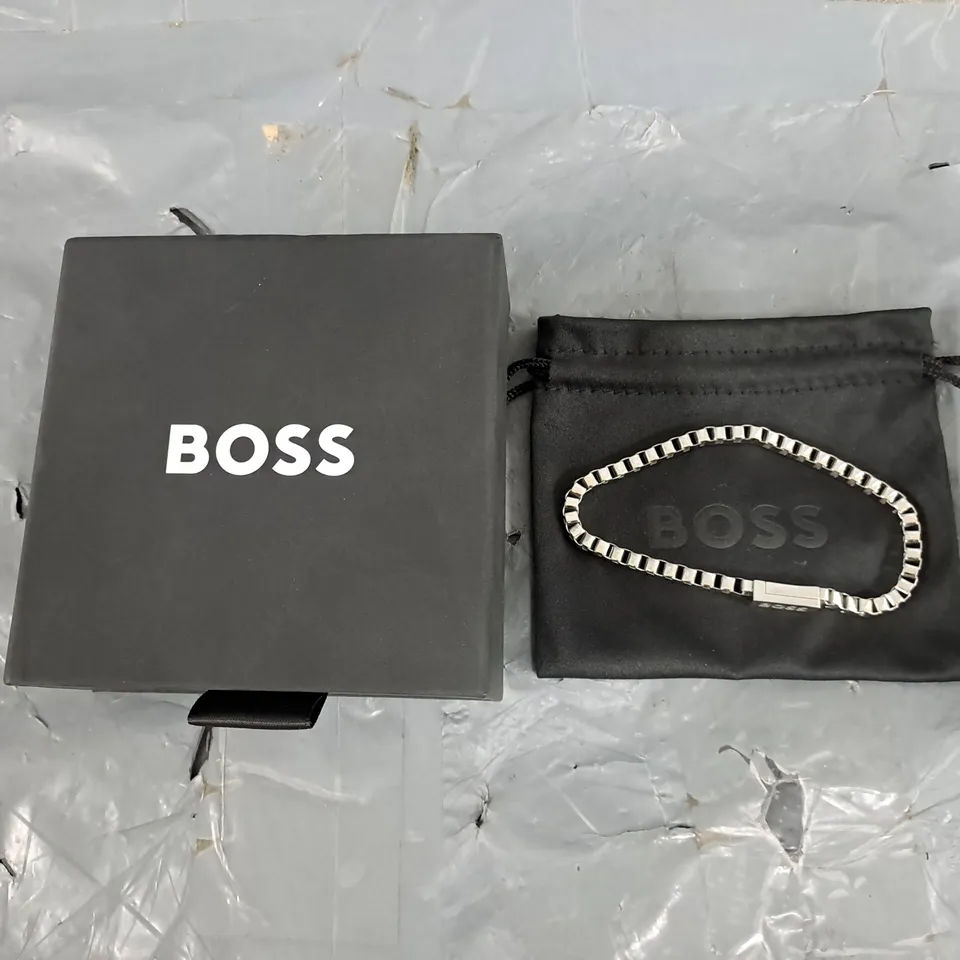 BOXED BOSS LINK SILVER BRACELET 