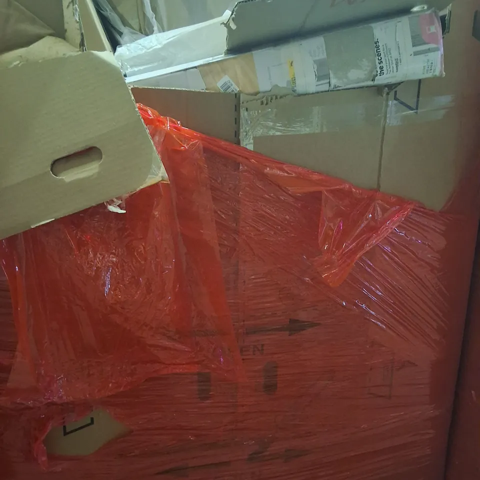 PALLET OF ASSORTED HOUSEHOLD GOODS AND PRODUCTS TO INCLUDE;DIE CUTTING MACHINE,RETRACTABLE SAFETY GATE,ROLLER BLINDS