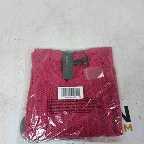 RUTH LANGFORD FASHION PINK KNIT SWEATER – UK M