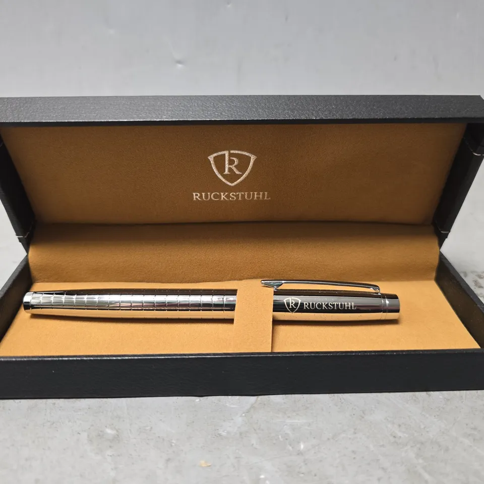 RUCKSTUHL STAINLESS STEEL LUXURY PEN IN GIFT BOX