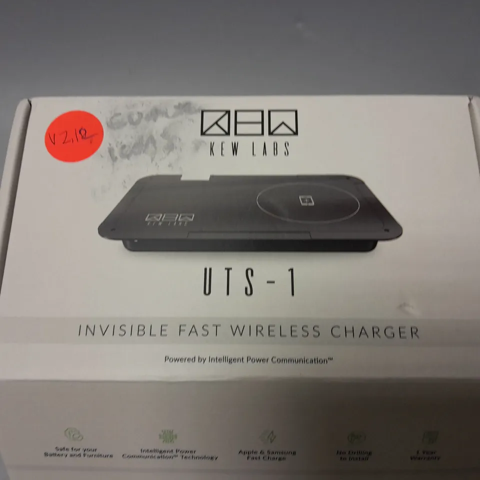 BOXED KEW LABS UTS-1 INVISIBLE FAST WIRELESS CHARGER