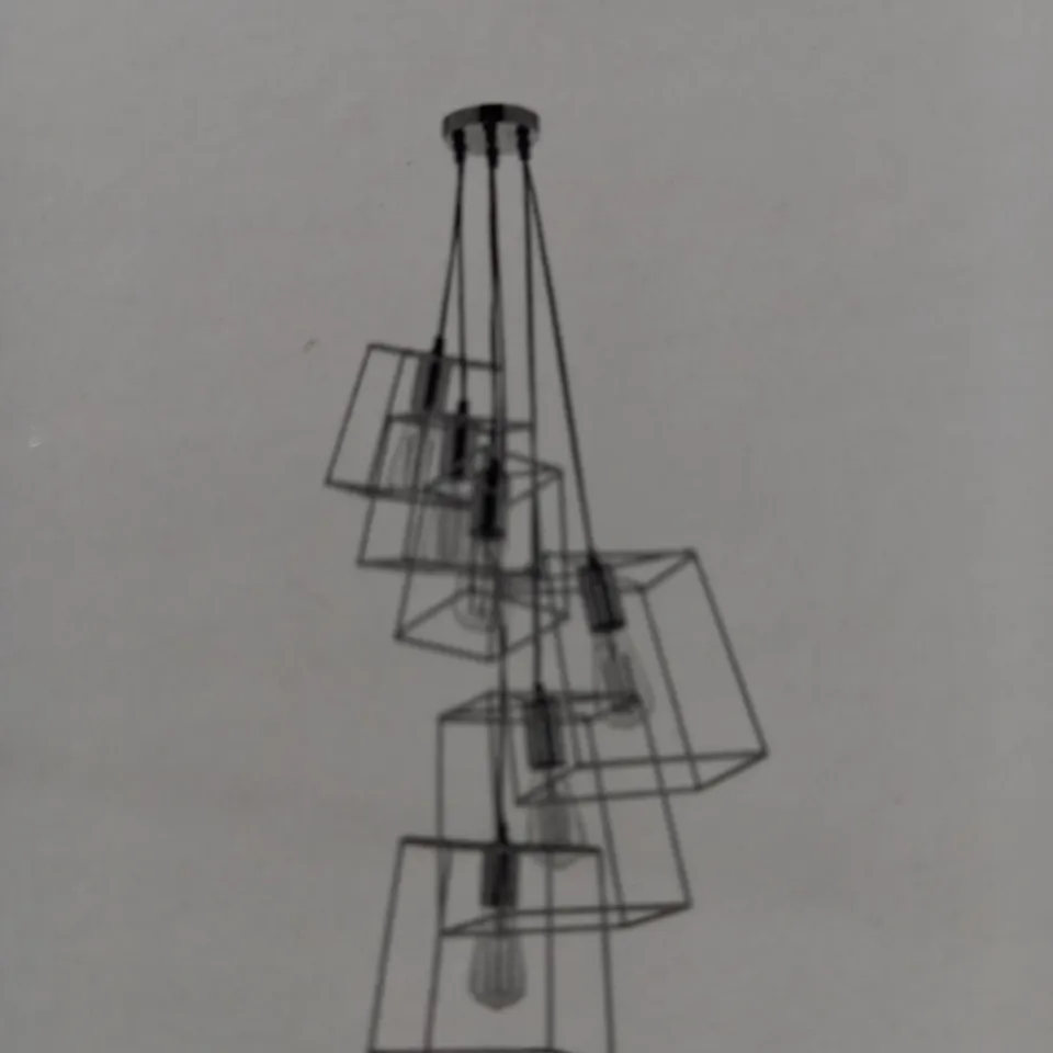 TOWER 6LT CLUSTER PENDANT GOLD