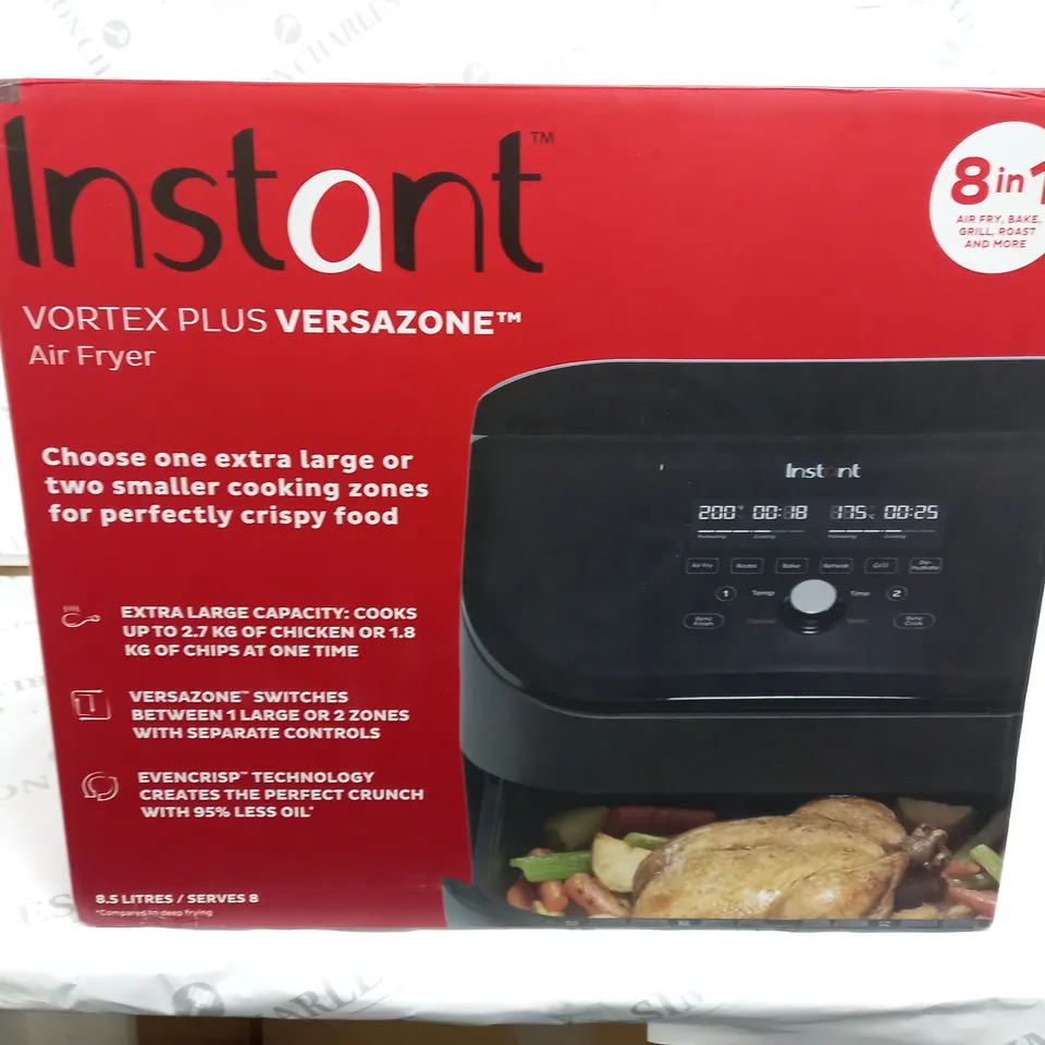 BOXED INSTANT VORTEX PLUS VERSAZONE AIR FRYER 