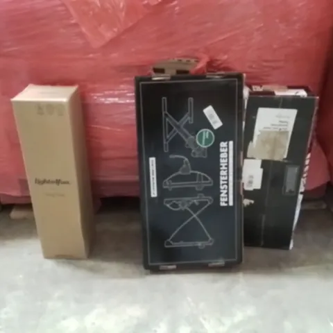 PALLET OF ASSORTED HOUSEHOLD GOODS AND PRODUCTS TO INCLUDE;TWIG TREE,WINDOW REGULATOR,PULL UP BAR