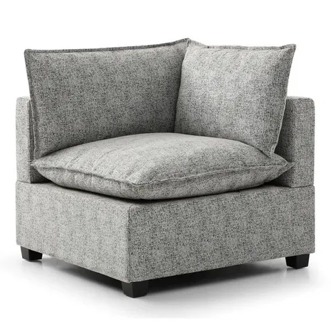 BOXED MODA BOUCLE MODULAR CORNER SEAT - BOUCLE GREY (2 BOXES)