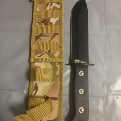 KOMBAT TACTICAL 7" SURVIVAL KNIFE WITH CAMO SHEATH