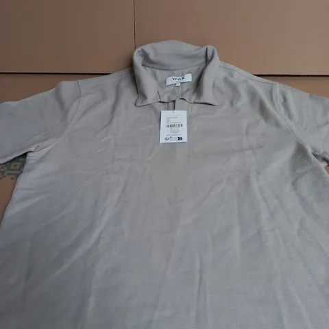 WAX LONDON ATWOOD SS POLO SHIRT – CLAY – UK L