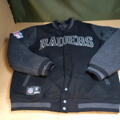 NFL RAIDERS COLLEGE JACKET SIZE UNSPECIFIED