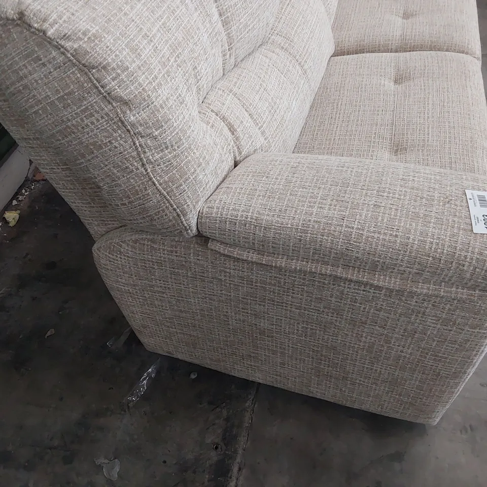 QUALITY BRITISH DESIGNER G PLAN STRATFORD THREE SEATER SOFA WAFFLE CARAMEL FABRIC 
