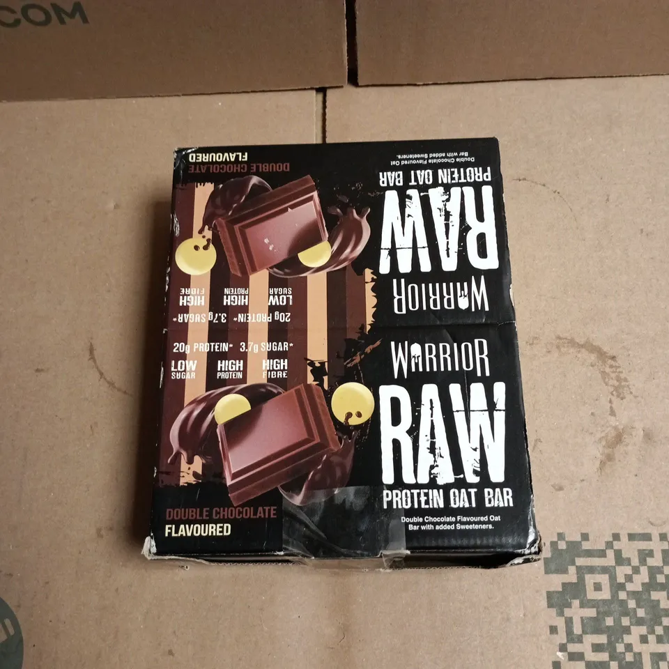 WARRIOR RAW PROTEIN OAT BAR – DOUBLE CHOCOLATE FLAVOUR BOX OF APPROX 10