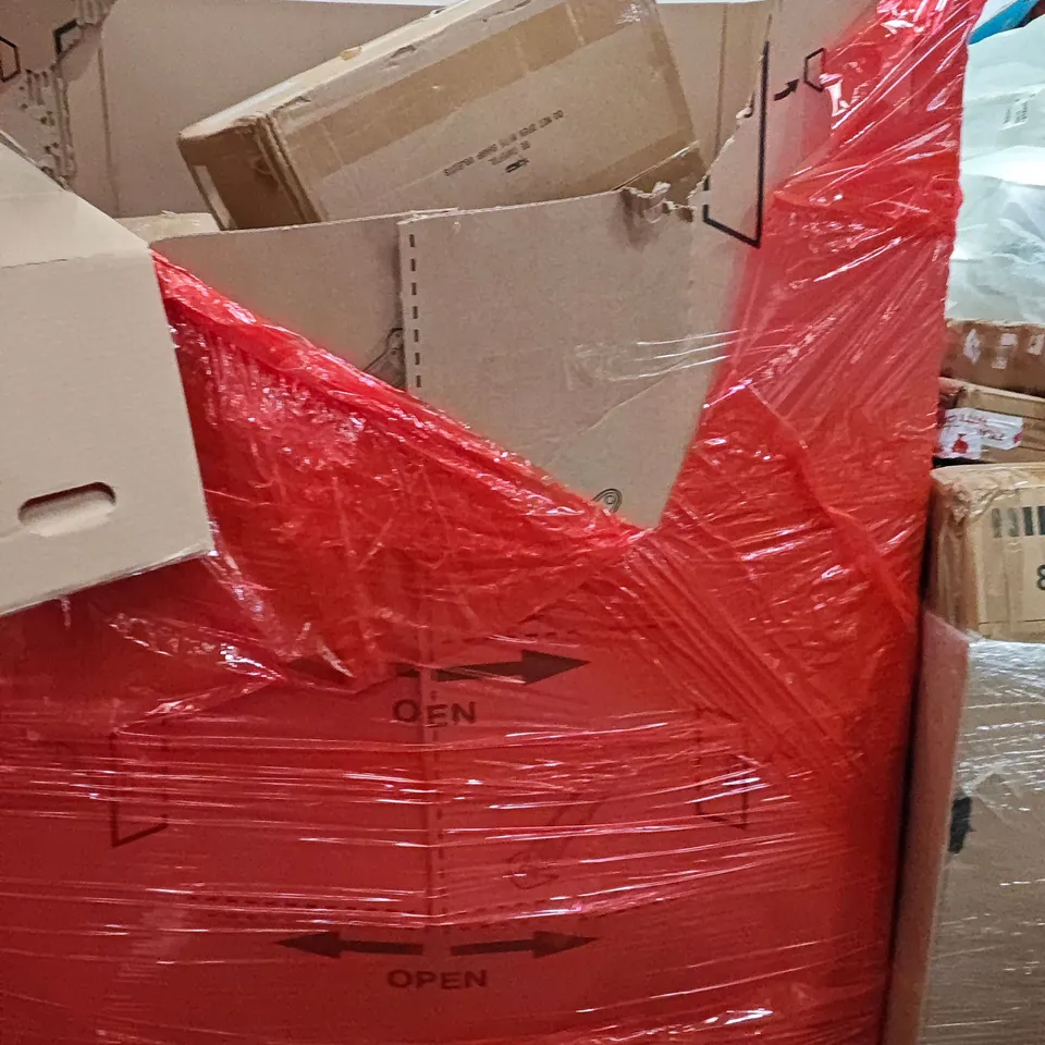 PALLET OF ASSORTED HOUSEHOLD GOODS AND PRODUCTS TO INCLUDE;SMART CAT LITTER BOX, SLEEPING BAG, PHOTO FRAME