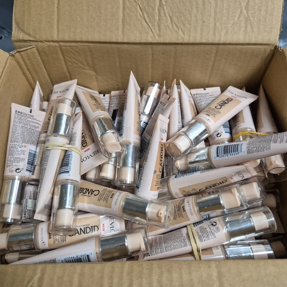 APPROXIMATELY 60 REVLON CANDID NATURAL FINISH ANTI-POLLUTION FOUNDATION - ASSORTED SHADES - 22ML