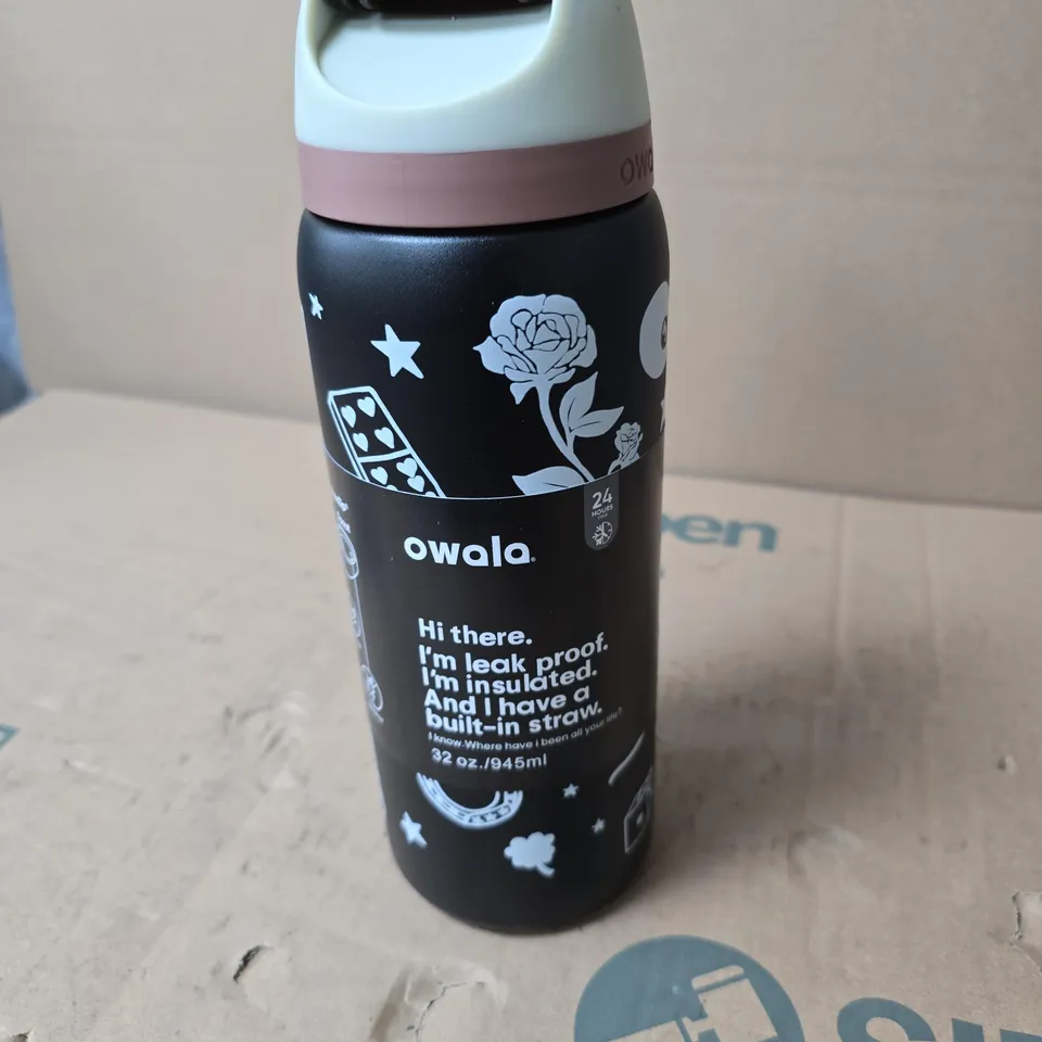 OWALA WATER BOTTLE – 32 OZ / 945 ML, LEAK-PROOF, INSULATED WITH BUILT-IN STRAW