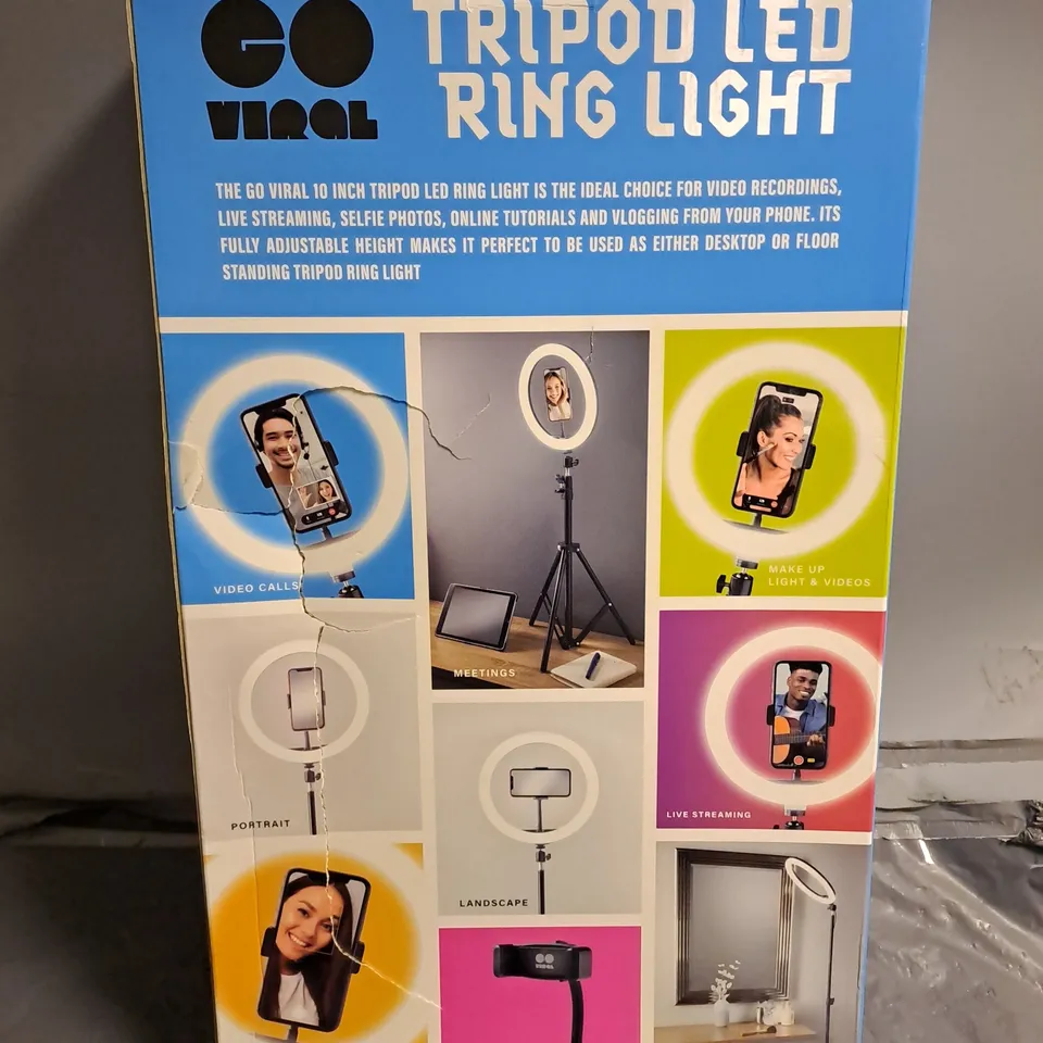 BOXED GO VIRAL TRIPOD LED RING LIGHT