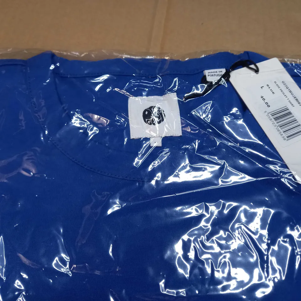 PACKAGED PRETTYGREEN BLUE BLACKE PAISEY T - SHIRT - LARGE