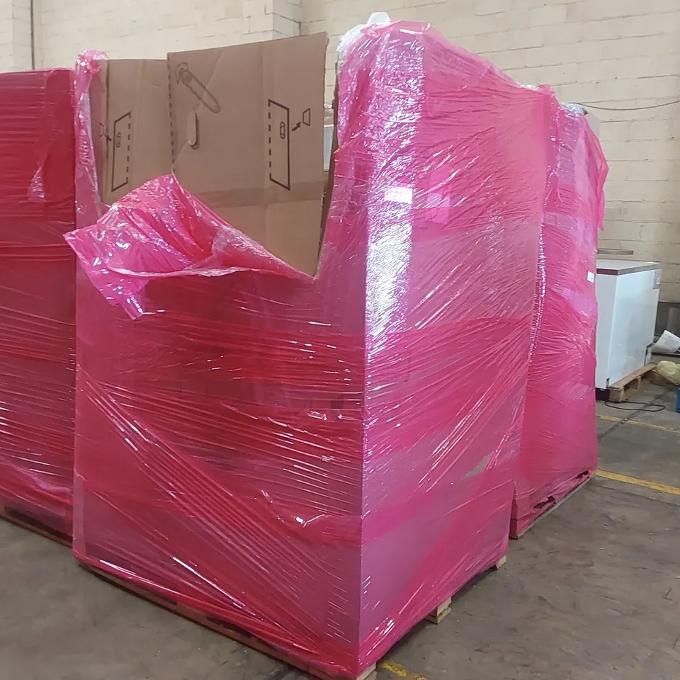 PALLET OF ASSORTED ITEMS INCLUDING: REVERSE OSMOSIS SYSTEM, BLENDER, COOKER HOOD, BABY BOOSTER SEAT, CAT CLIMBING FRAME ECT