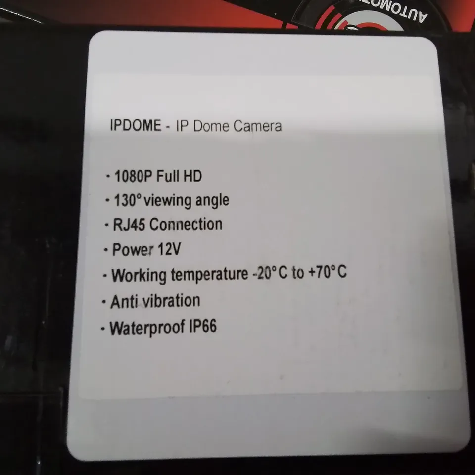 BOXED PARK SAFE IP FULL HD UNIVERSAL DOME CAMERA 