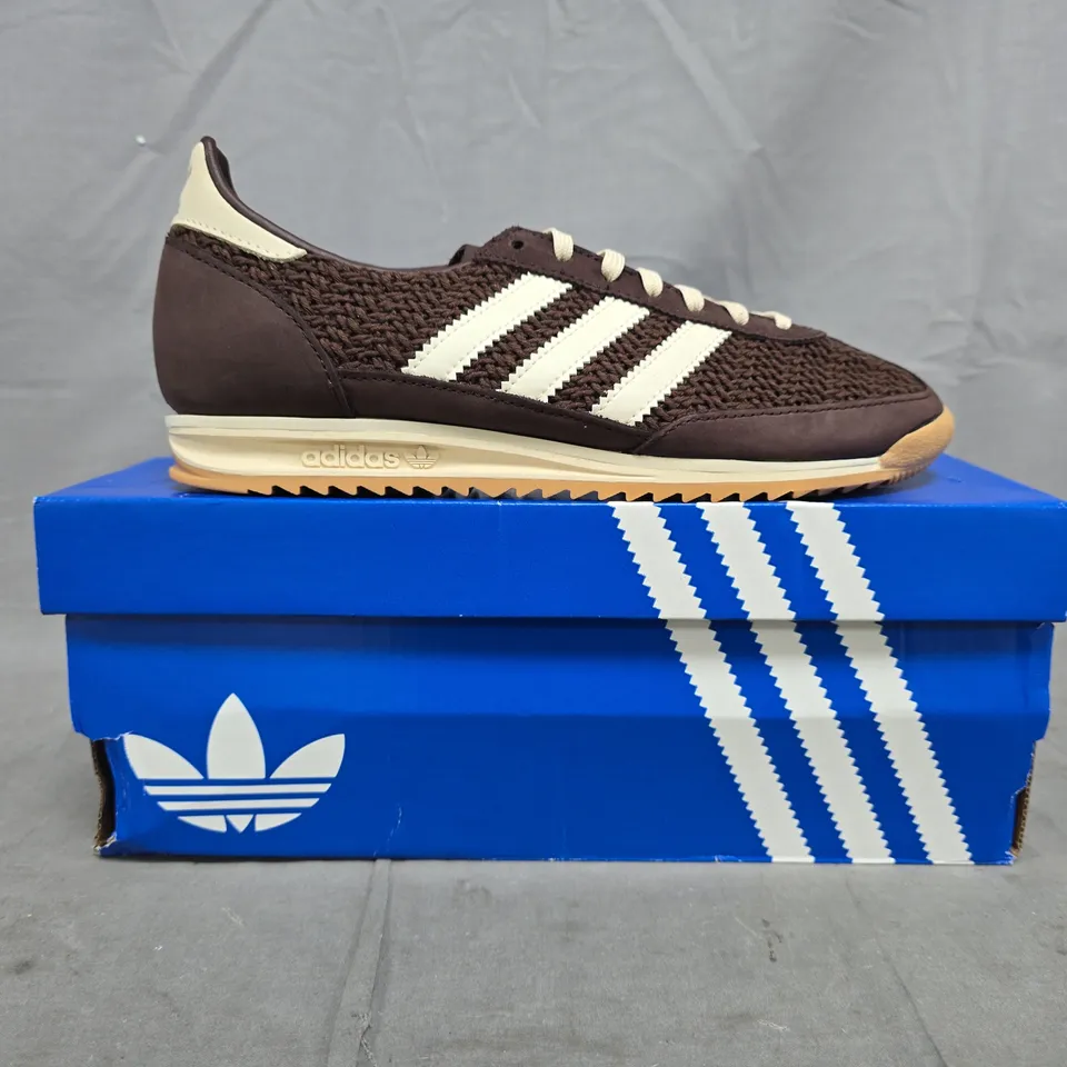 BOXED PAIR OF ADIDAS SL 72 OG WOMEN'S SHOES IN BROWN SIZE UK 6