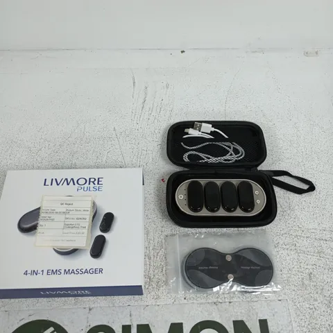 LIVMORE PULSE 4-IN-1 EMS MASSAGER WITH MULTI-PAD ELECTRODE SET