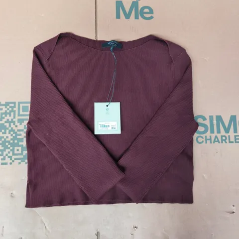 ALLSAINTS LONG SLEEVE HERA DRESS IN BITTER BROWN SIZE LARGE