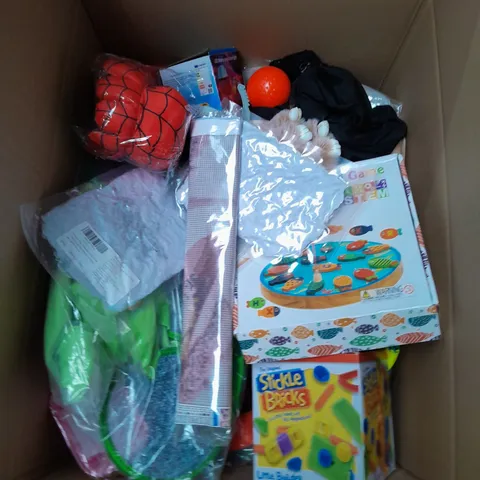 LARGE BOX OF ASSORTED TOYS AND GAMES 