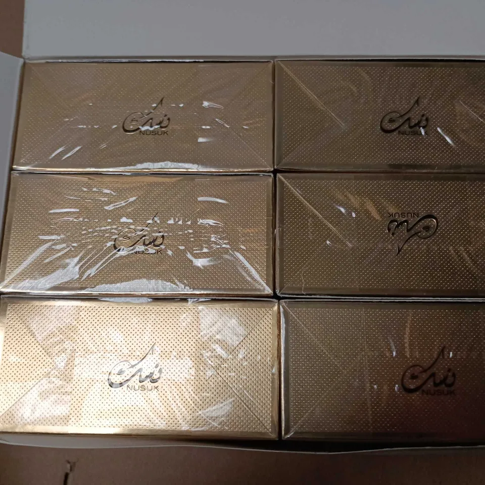 6 BOXED AND SEALED NUSUK ALWAAN EAU DE PARFUMS (100ML)