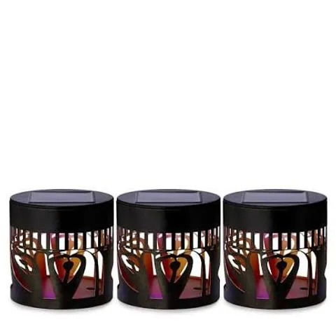 GARDEN STORIES SET OF 3 COLOUR CHANGE PROJECTION WALL LIGHTS
