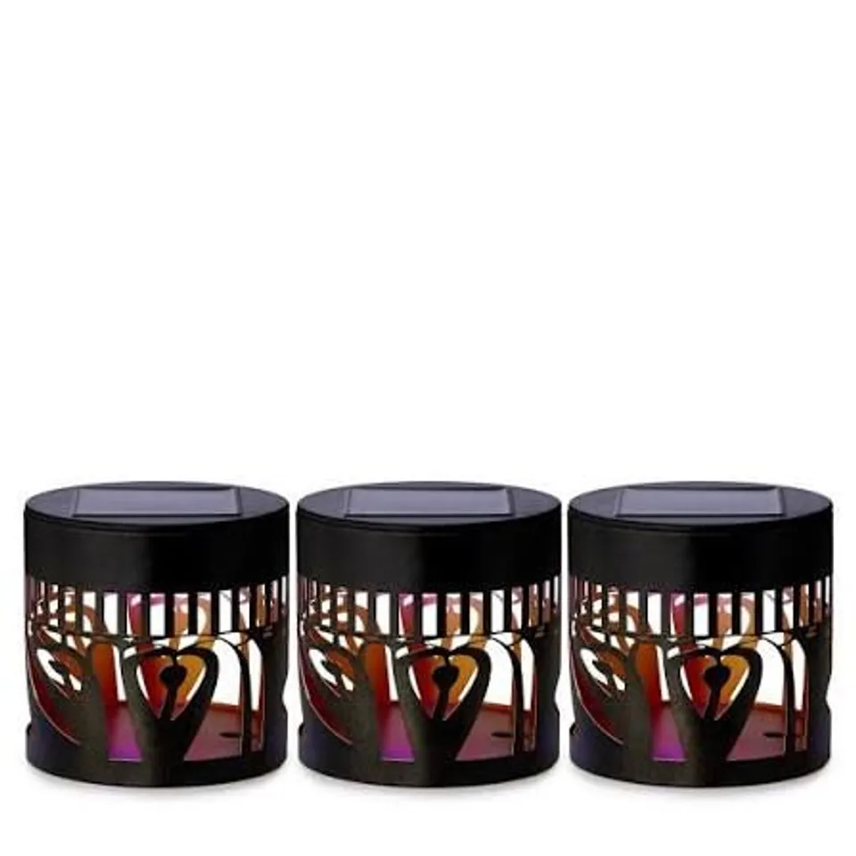 GARDEN STORIES SET OF 3 COLOUR CHANGE PROJECTION WALL LIGHTS