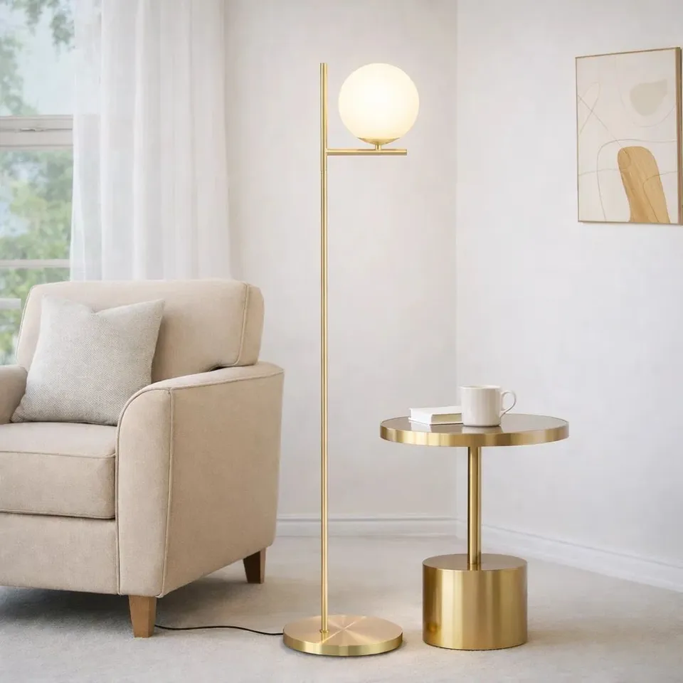BOXED YERANG 150CM TREE FLOOR LAMP GLOBE GLASS SHADE