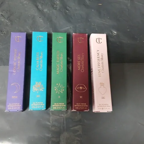 LOT OF 5 CHARLOTTE TILBURY EAU DE PARFUM PURSE SPRAYS - 10ML PER BOTTLE