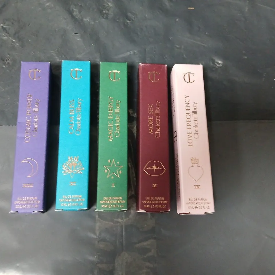 LOT OF 5 CHARLOTTE TILBURY EAU DE PARFUM PURSE SPRAYS - 10ML PER BOTTLE