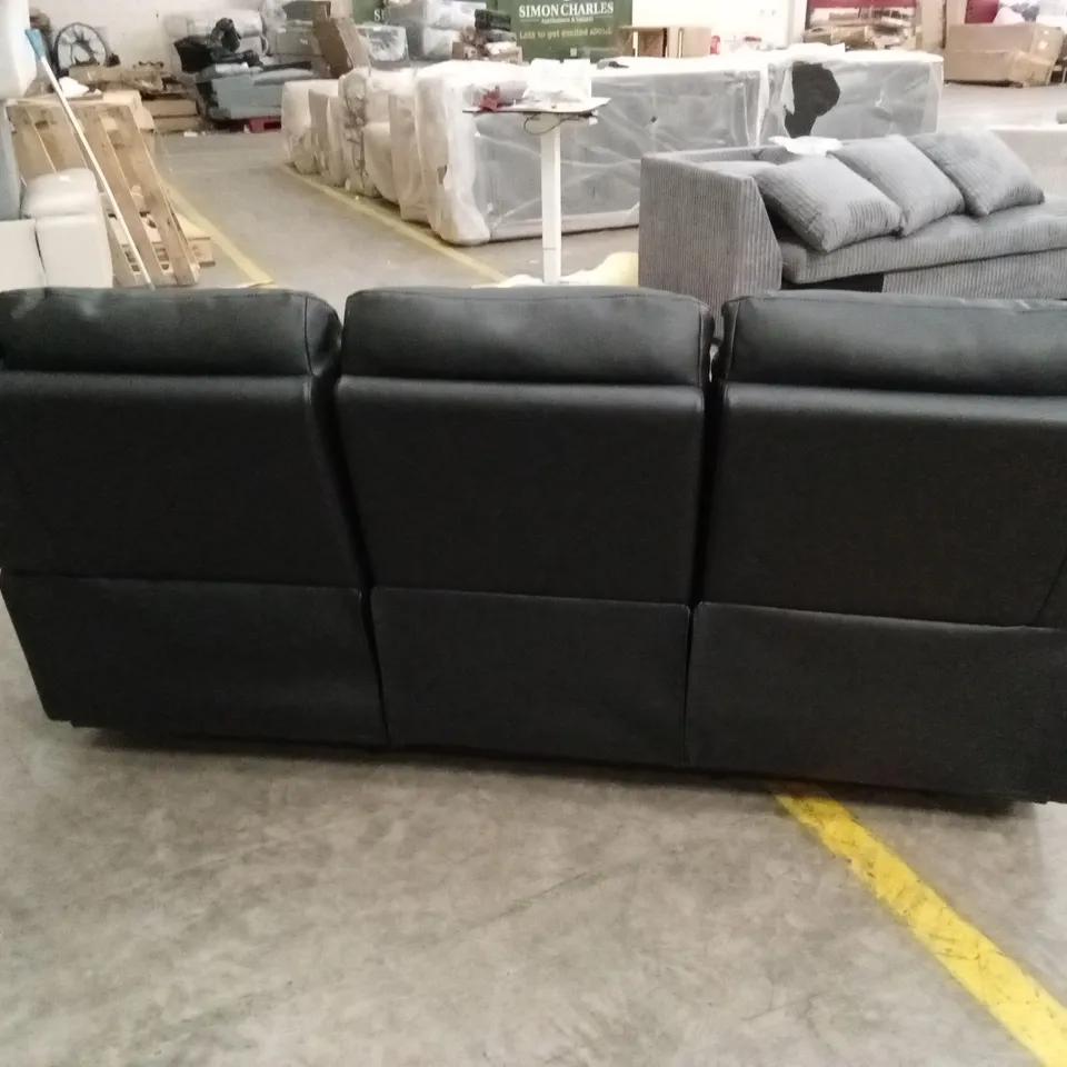 ALBION LUXURY FAUX LEATHER 3 SEATER HIGH BACK MANUAL RECLINER SOFA RRP £749