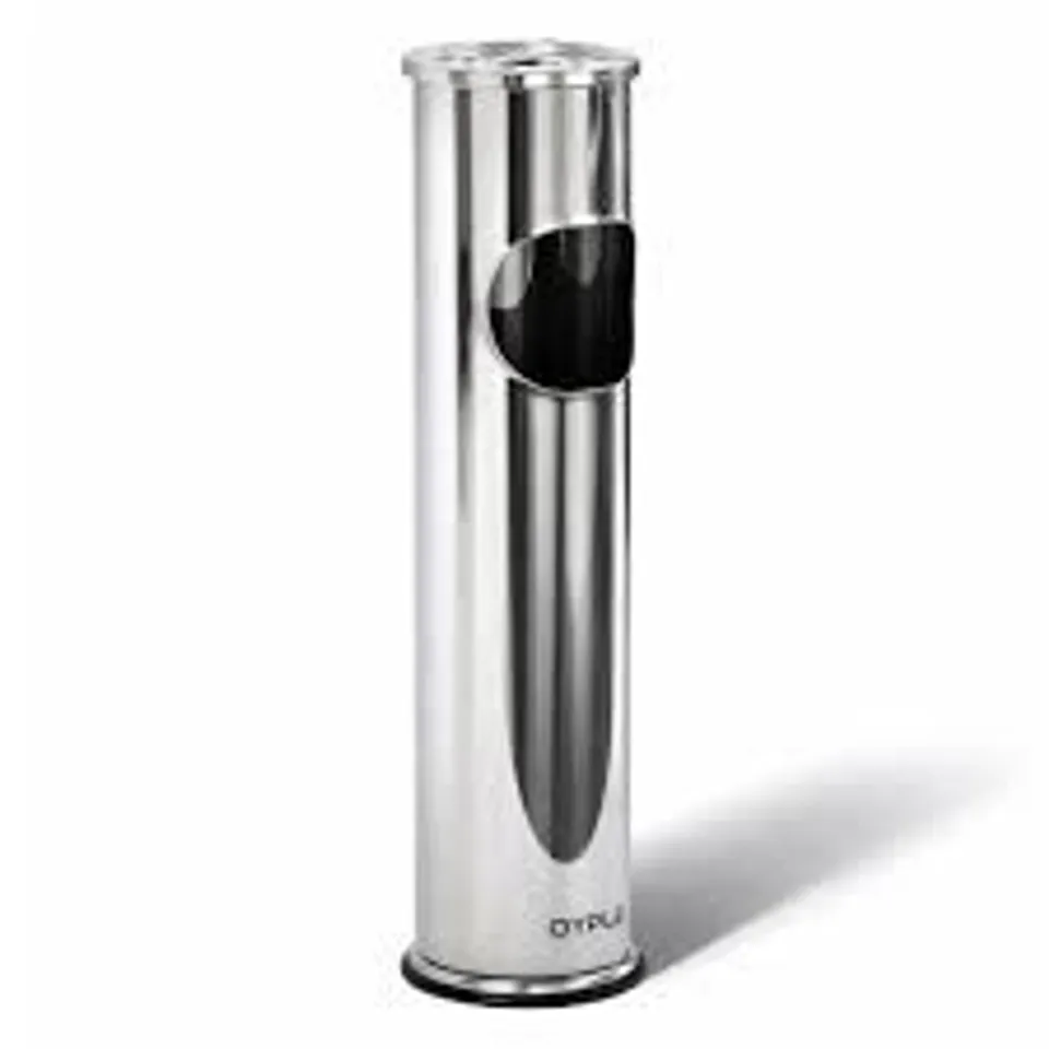 BOXED FREE STANDING STAINLESS STEEL ASHTRAY CIGARETTE RUBBISH BIN