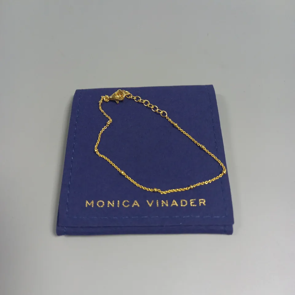 BOXED MONICA VINADER FINE BEADED CHAIN BRACELET