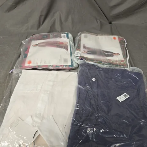 LARGE BOX OF APPROXIMATELY 20 ASSORTED CLOTHING ITEMS IN VARIOUS SIZES, STYLES AND COLOUR