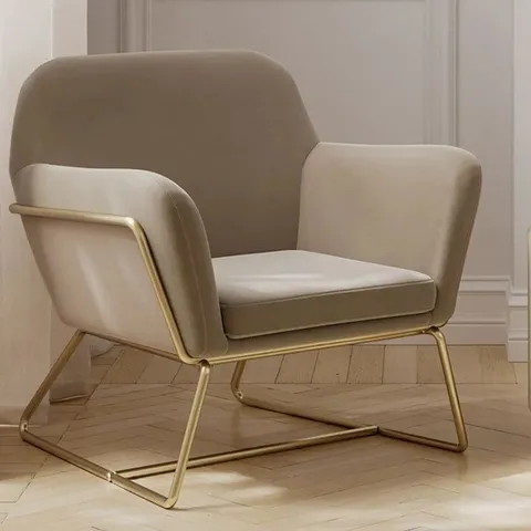 BOXED LPD HOME CHARLES ARMCHAIR - BEIGE (1 BOX)