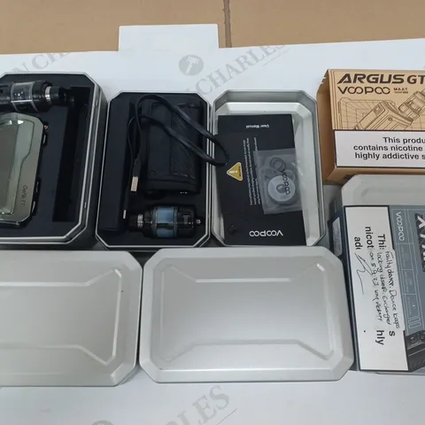 LOT OF 5 ASSORTED VOOPOO E-CIGARETTES TO INCLUDE ARGUS GT KITS
