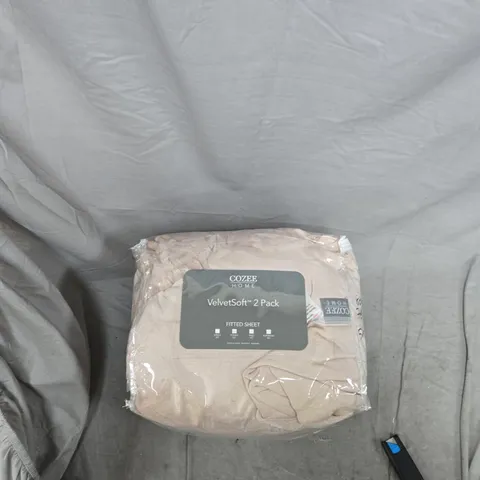 COZEE HOME VELVETSOFT 2 PACK FITTED SHEETS – PINK