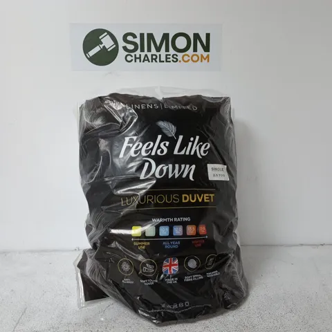 FEELS LIKE DOWN SINGLE DUVET 2.5 TOG